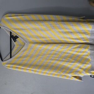 Lane Bryant Yellow and gray chevron sweater